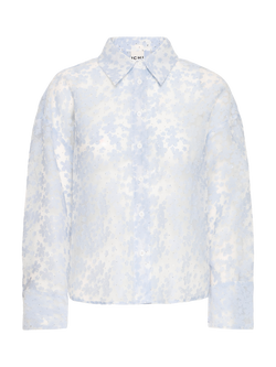 ICHI Riley Textured Shirt, Zen Blue, Zen Blue