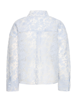 ICHI Riley Textured Shirt, Zen Blue - view 2, Zen Blue