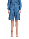 ICHI Beccos Stripe Shorts, Blue/Multi