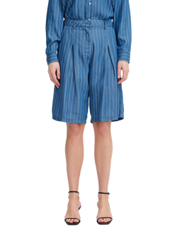 ICHI Beccos Stripe Shorts, Blue/Multi, Blue/Multi