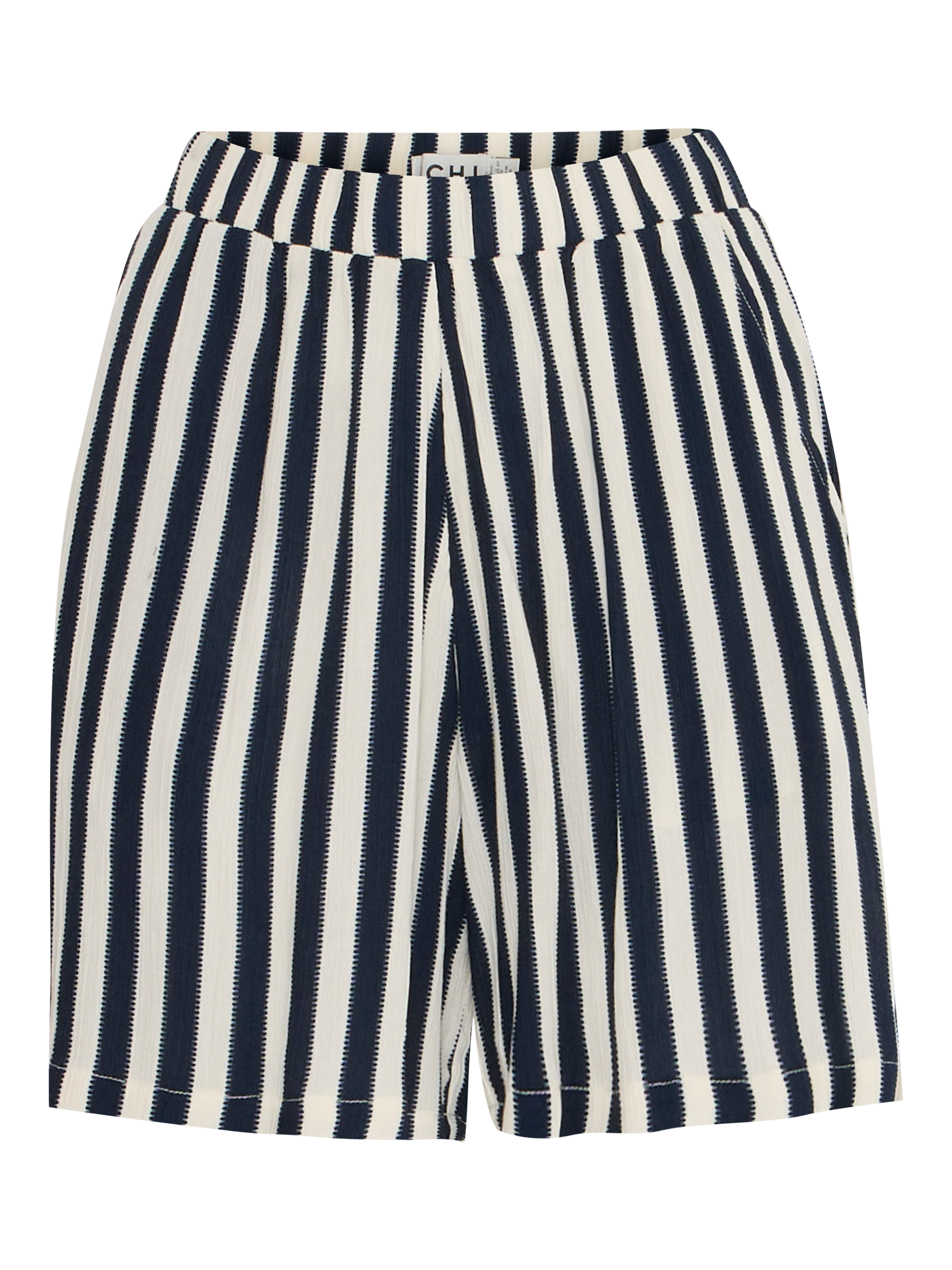 Product image 5 of 7, which shows ICHI Marrackech High Waist Stripe Shorts, Multi, XS