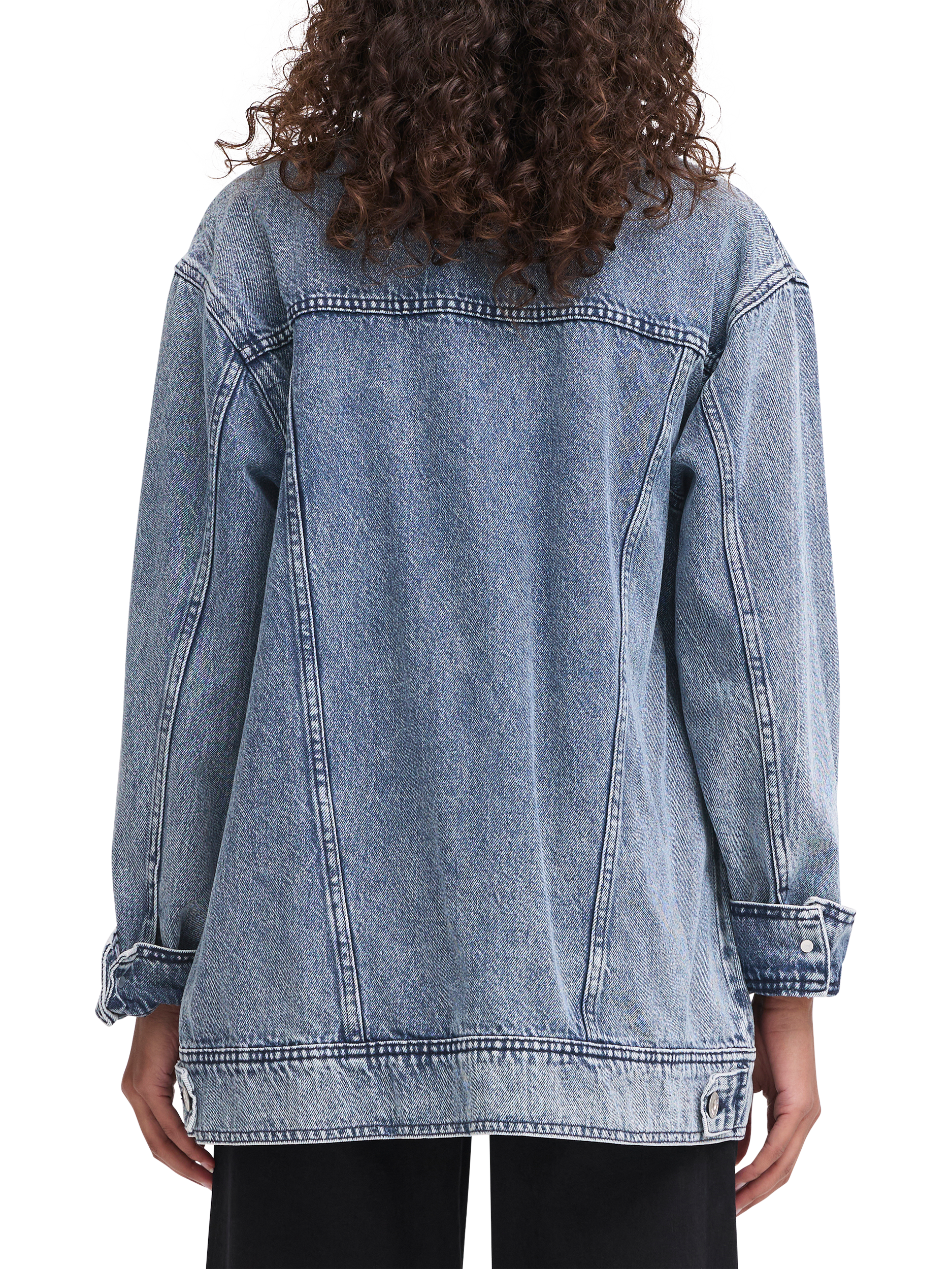 Product image 2 of 7, which shows ICHI Naomy Denim Jacket, Blue, 8