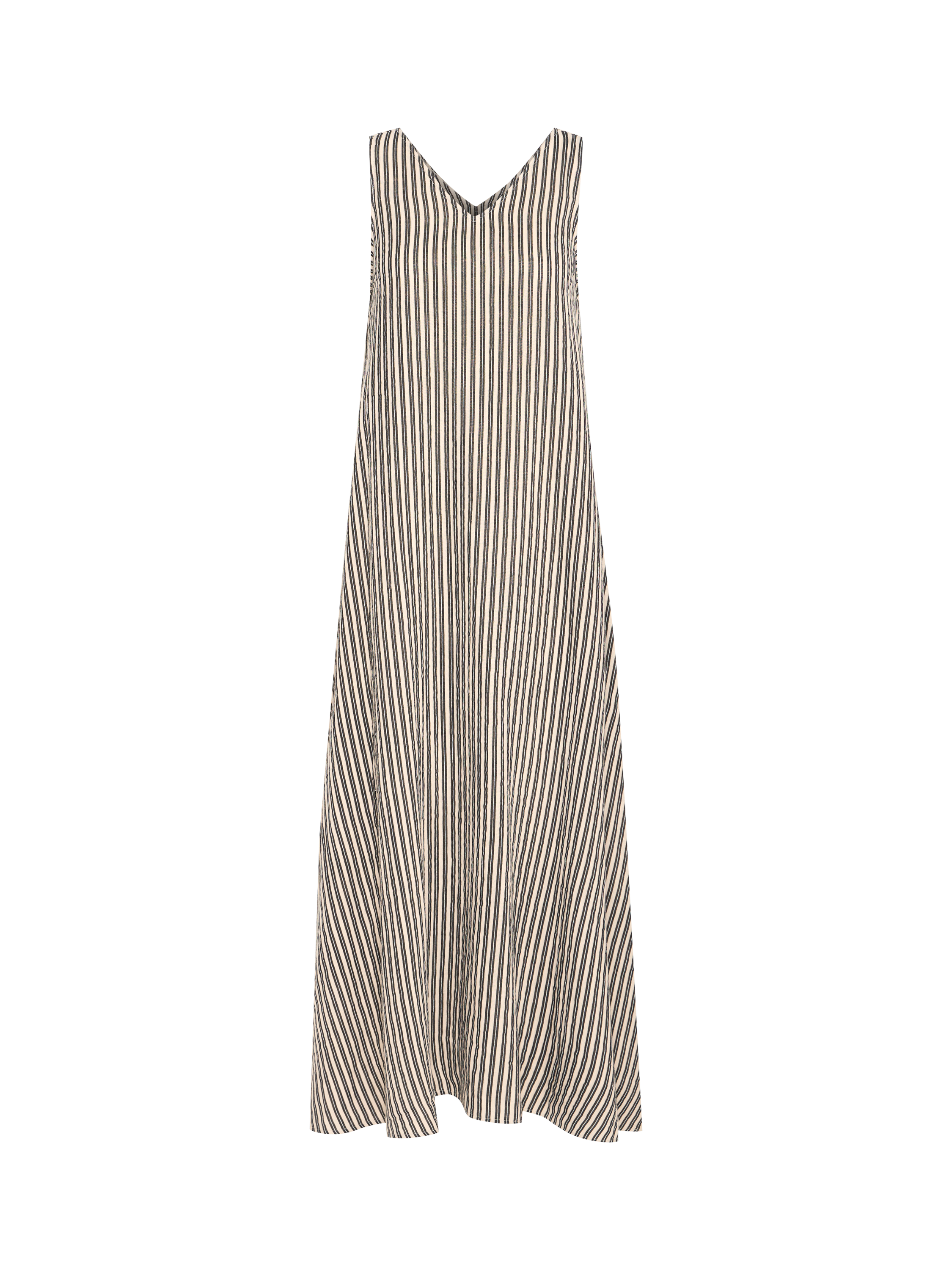 ICHI Foxa Stripe Maxi Dress, Black/Multi