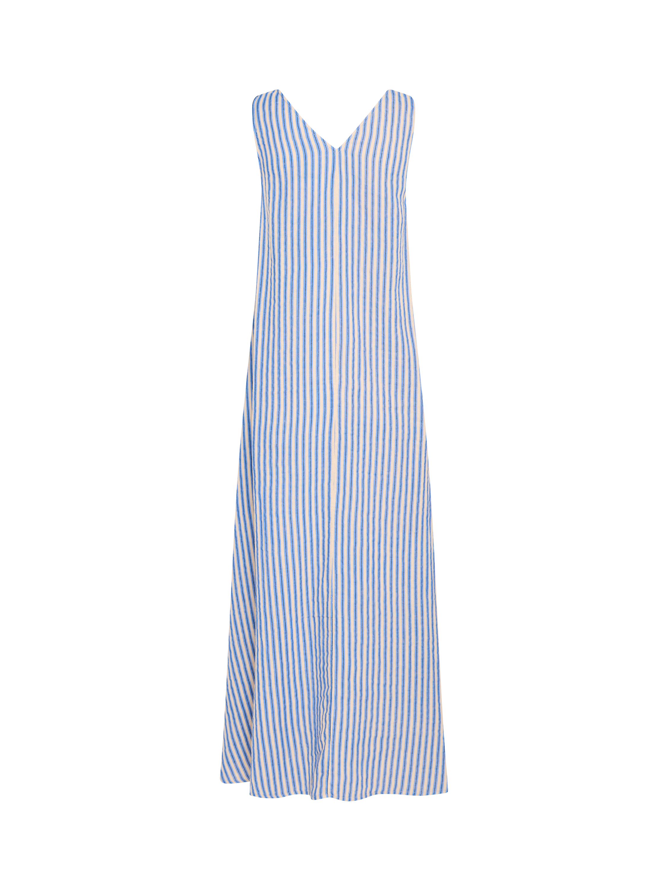 Product image 2 of 3, which shows ICHI Foxa Stripe Maxi Dress, Blue, L