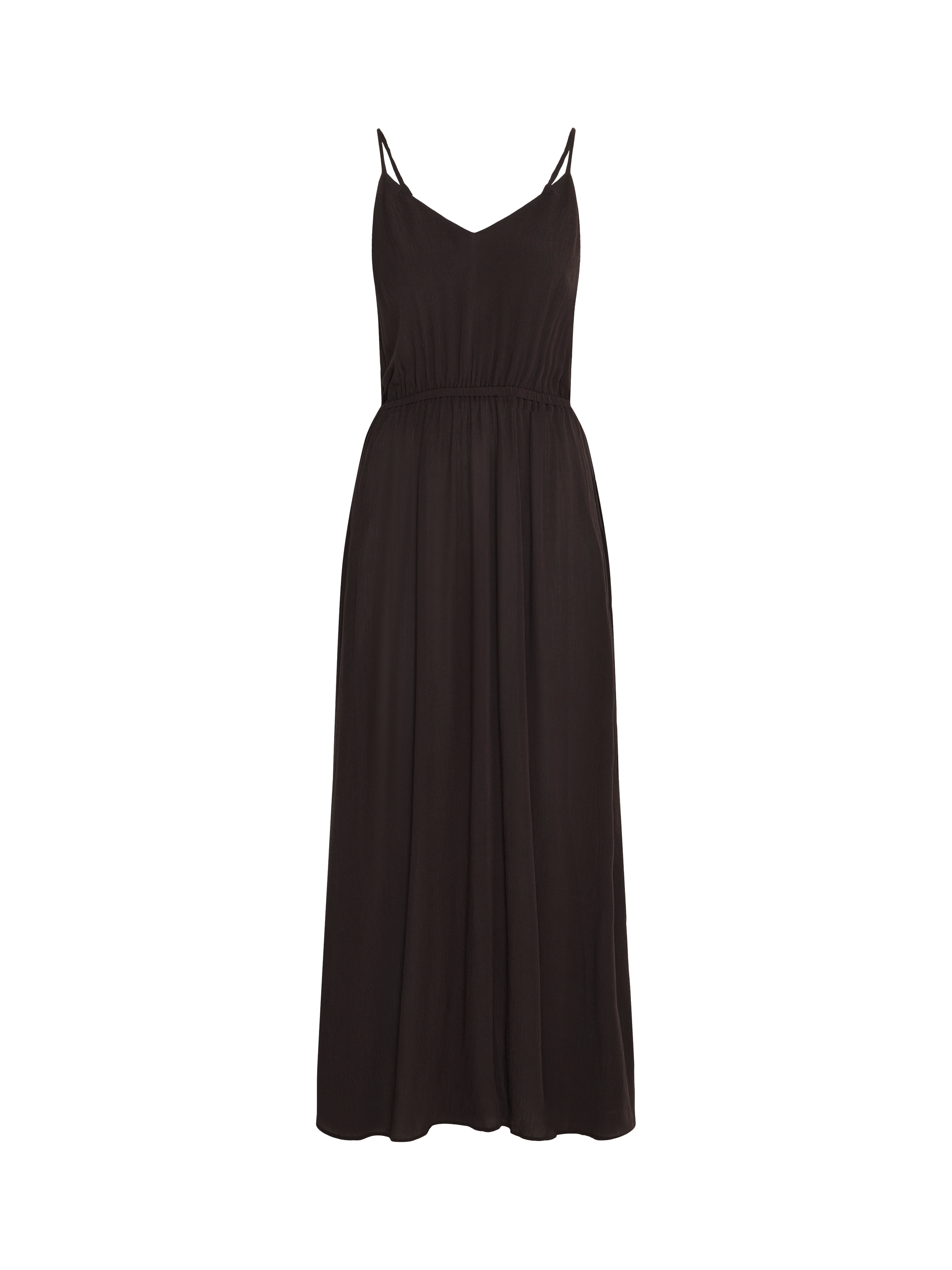 Product image 1 of 3, which shows ICHI Marrakech Sleeveless V-Neck Maxi Dress, Black, XS