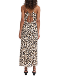 ICHI Marrakech Leopard Print V-Neck Sleeveless Maxi Dress, Multi