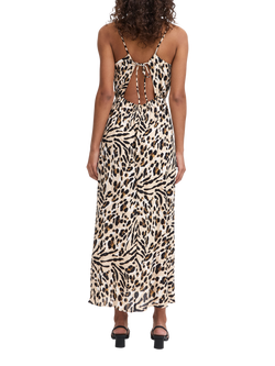 ICHI Marrakech Leopard Print V-Neck Sleeveless Maxi Dress, Multi - view 2, Multi