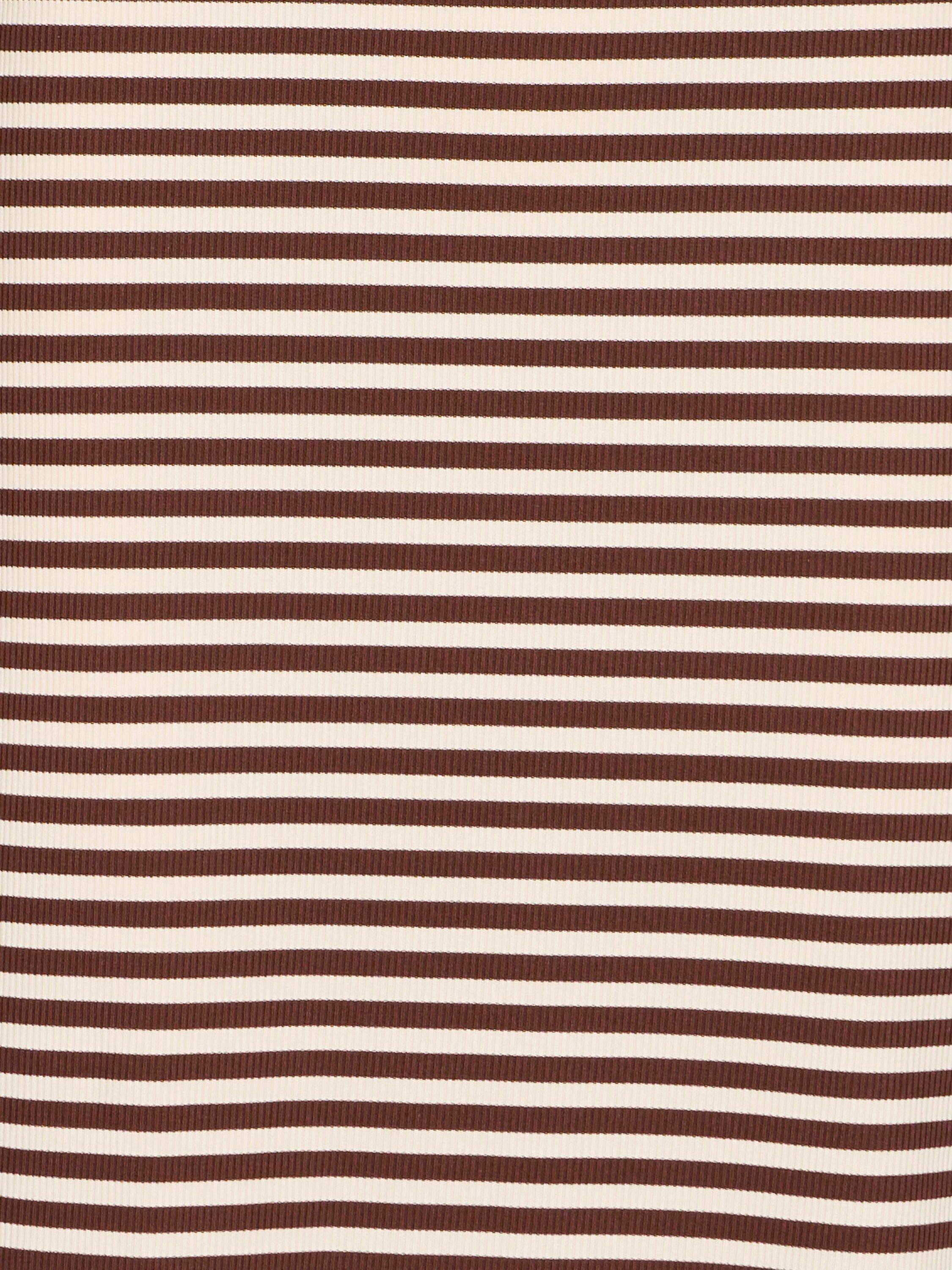 Product image 3 of 3, which shows ICHI Carla Stripe Fitted Maxi Dress, Chocolate Brown/Cream, XS