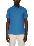 J.Lindeberg Rudy Slim Fit Pique Cotton Polo Shirt, Dark Blue