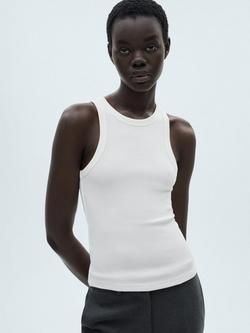 Mango Boni Vest Top, White, White