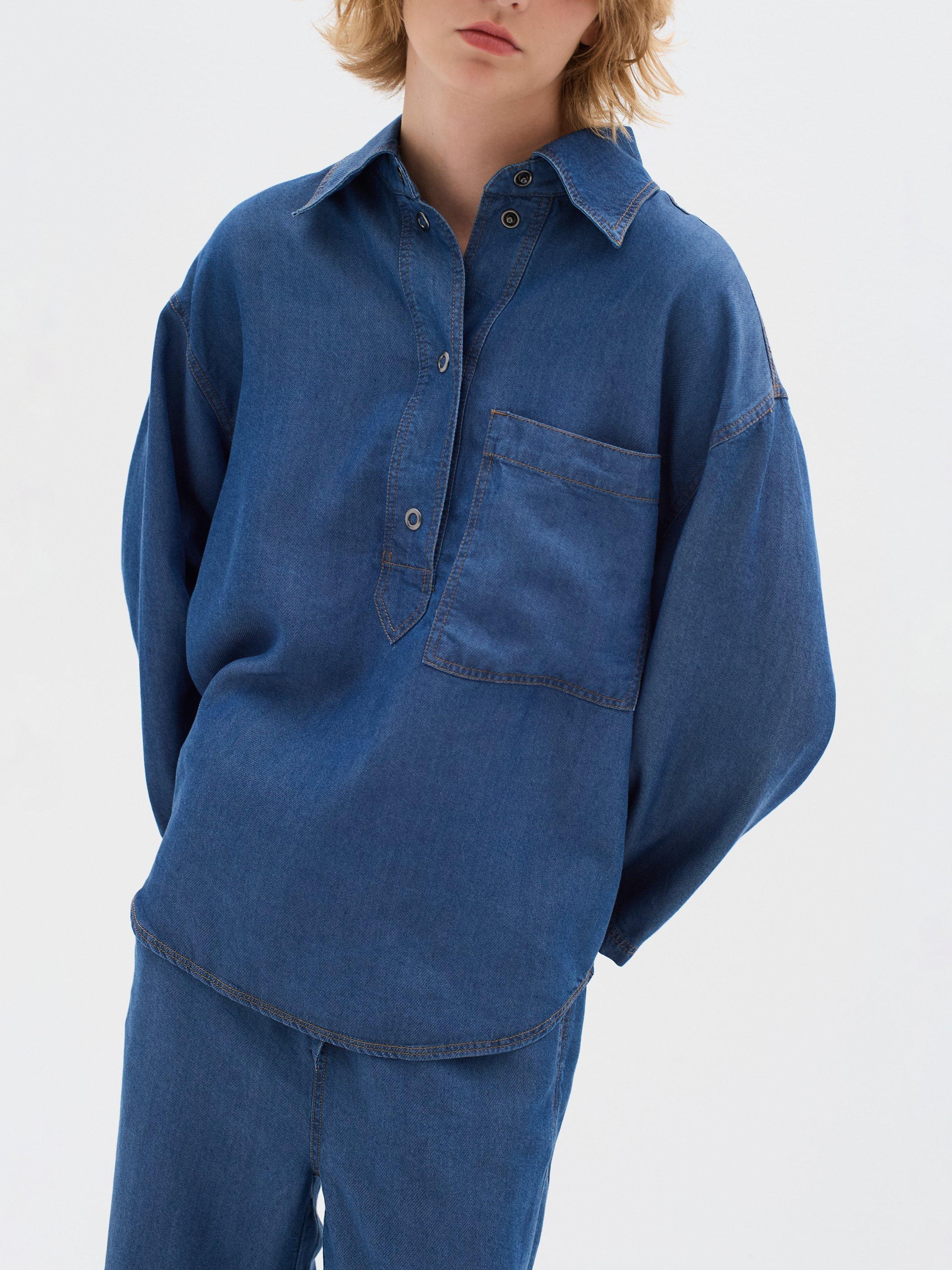 Product image 3 of 5, which shows InWear Philipa Denim Shirt, Medium Blue, 8
