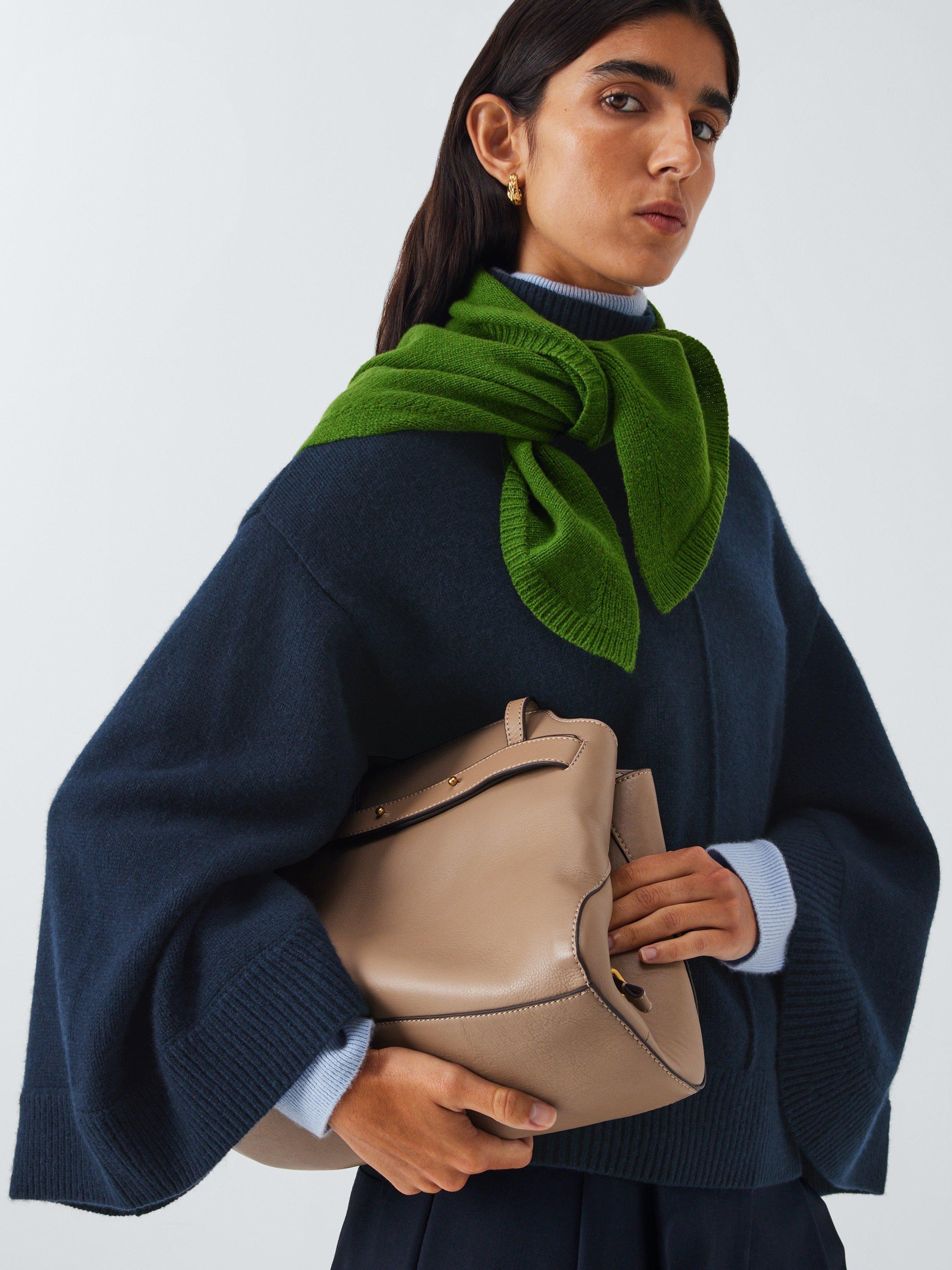 Product image 5 of 6, which shows John Lewis Cashmere Cape Jumper, Navy, XS