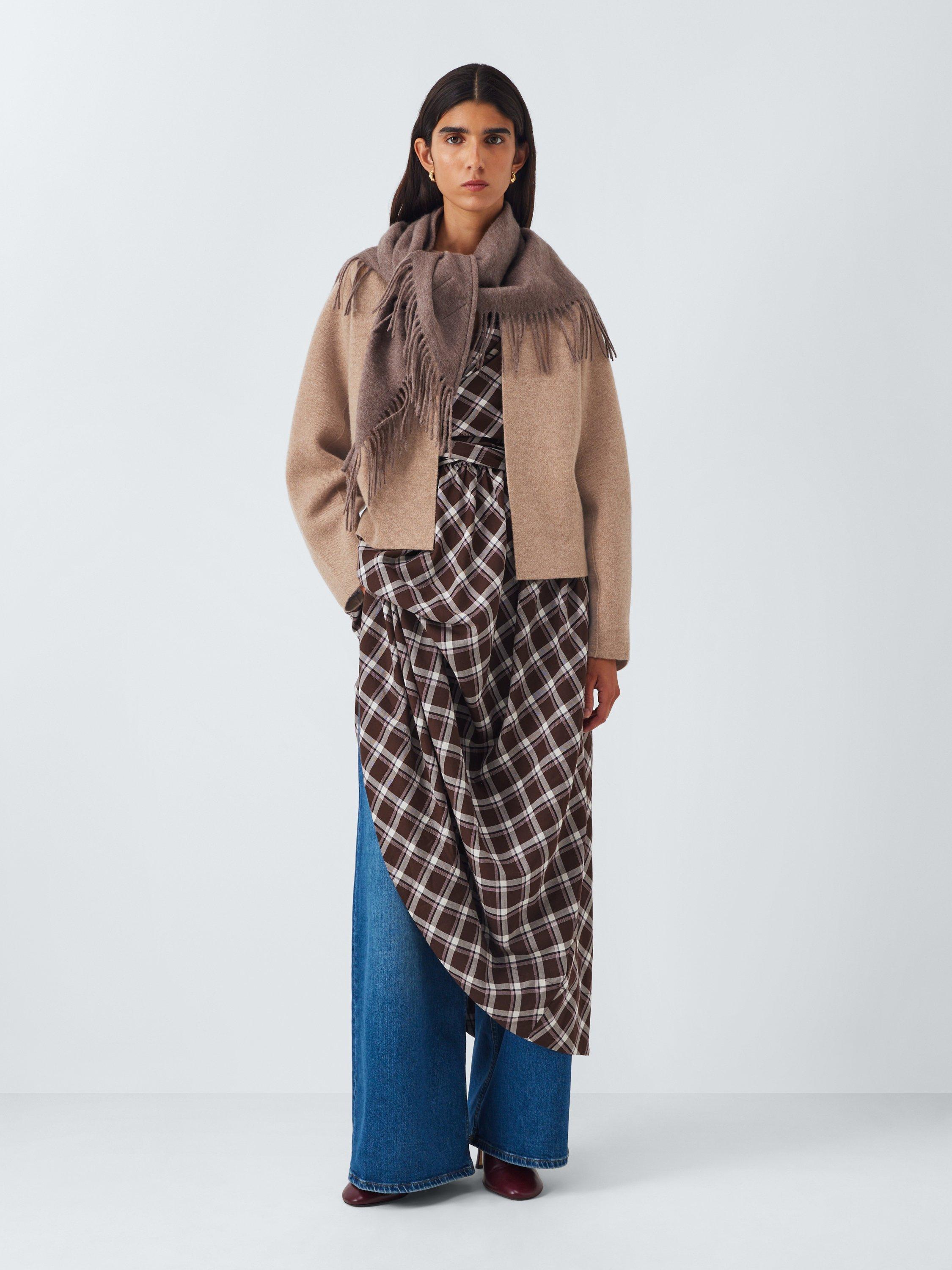 Product image 3 of 6, which shows John Lewis Cashmere Contemporary Cardigan, Camel, XS