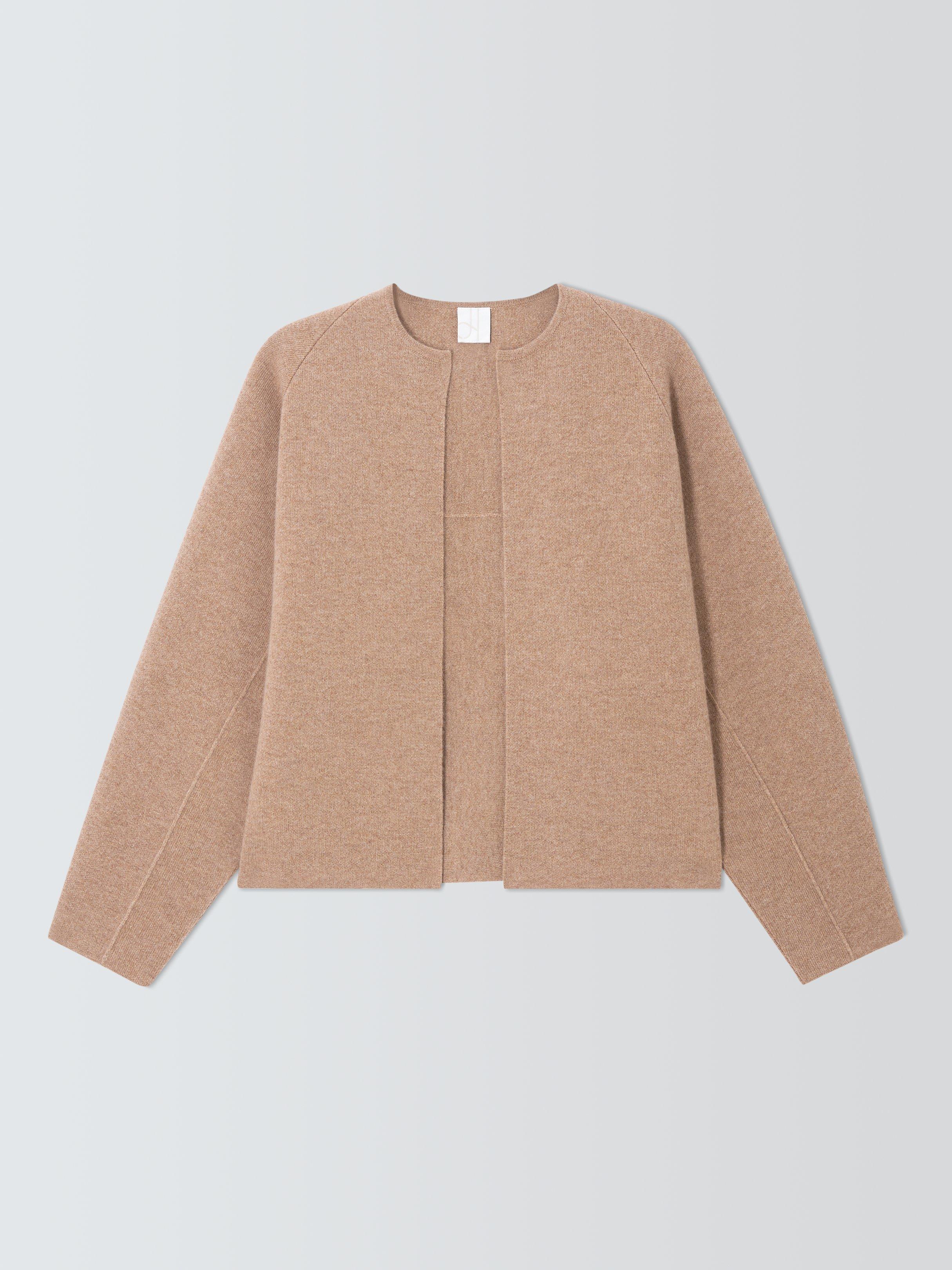 Product image 4 of 6, which shows John Lewis Cashmere Contemporary Cardigan, Camel, XS
