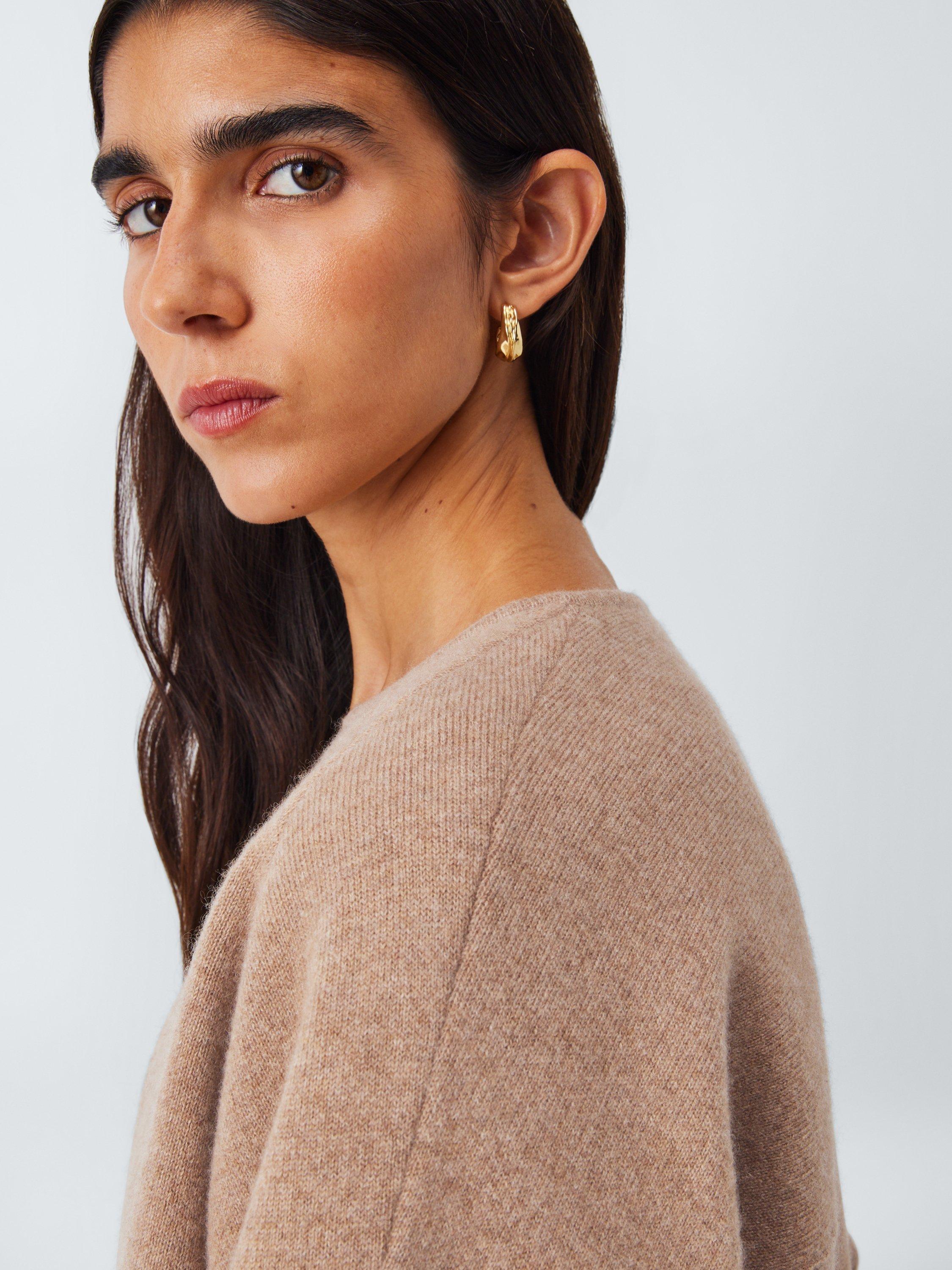 Product image 6 of 6, which shows John Lewis Cashmere Contemporary Cardigan, Camel, XS