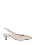 Gabor Editor Slingback Kitten Heel Shoes, Gold