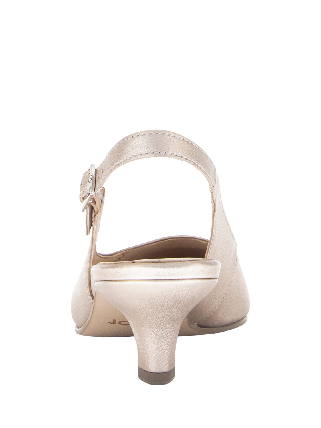 Product image 3 of 4, which shows Gabor Editor Slingback Kitten Heel Shoes, Gold, 3