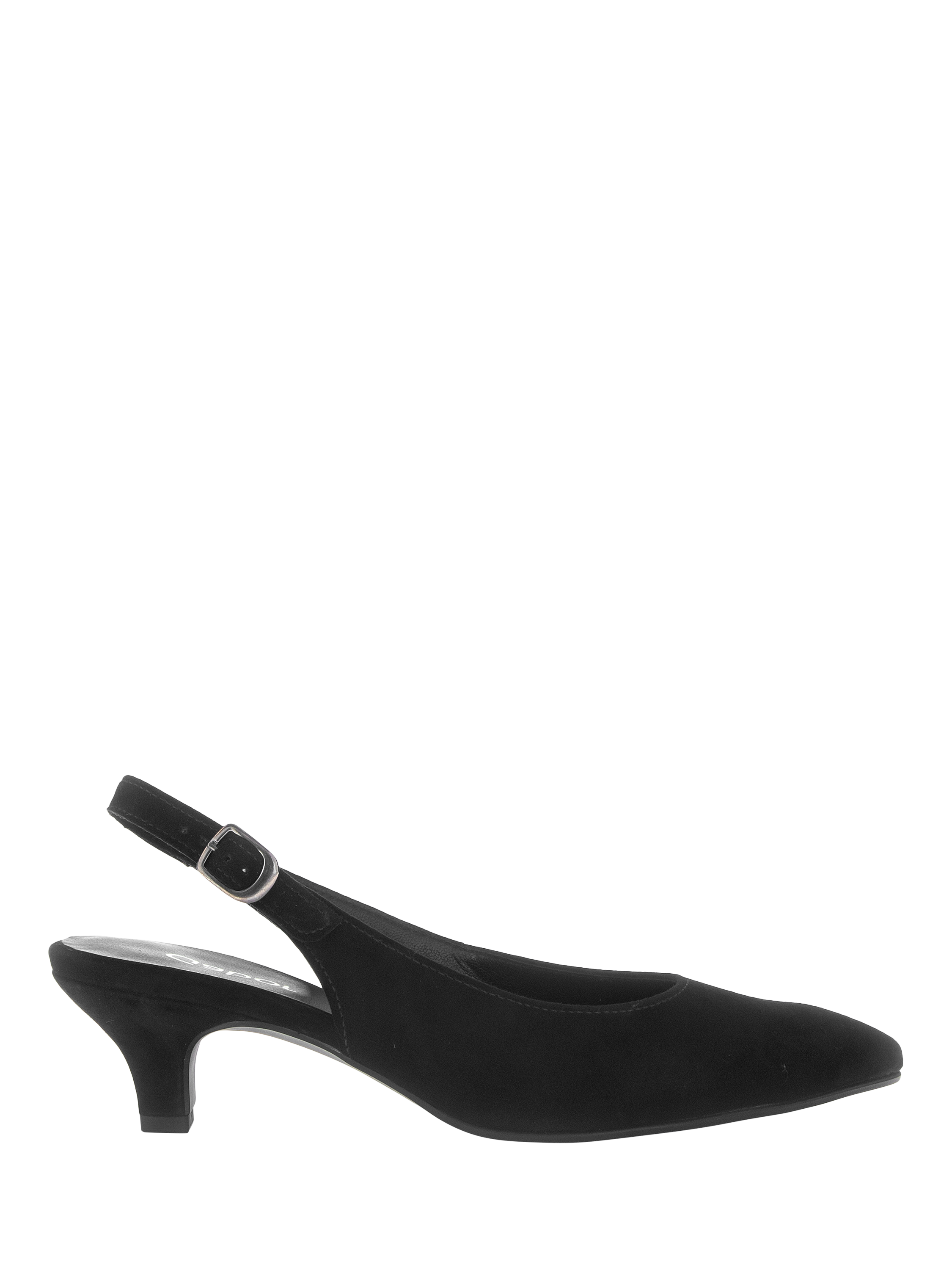 Product image 1 of 4, which shows Gabor Editor Slingback Kitten Heel Shoes, Black, 3
