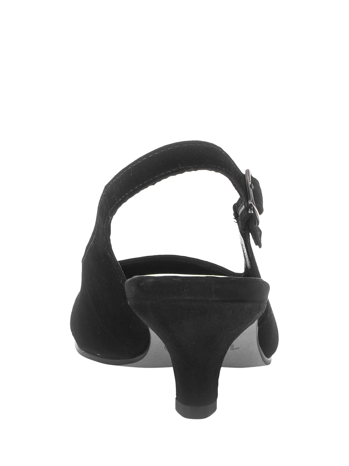 Product image 3 of 4, which shows Gabor Editor Slingback Kitten Heel Shoes, Black, 3