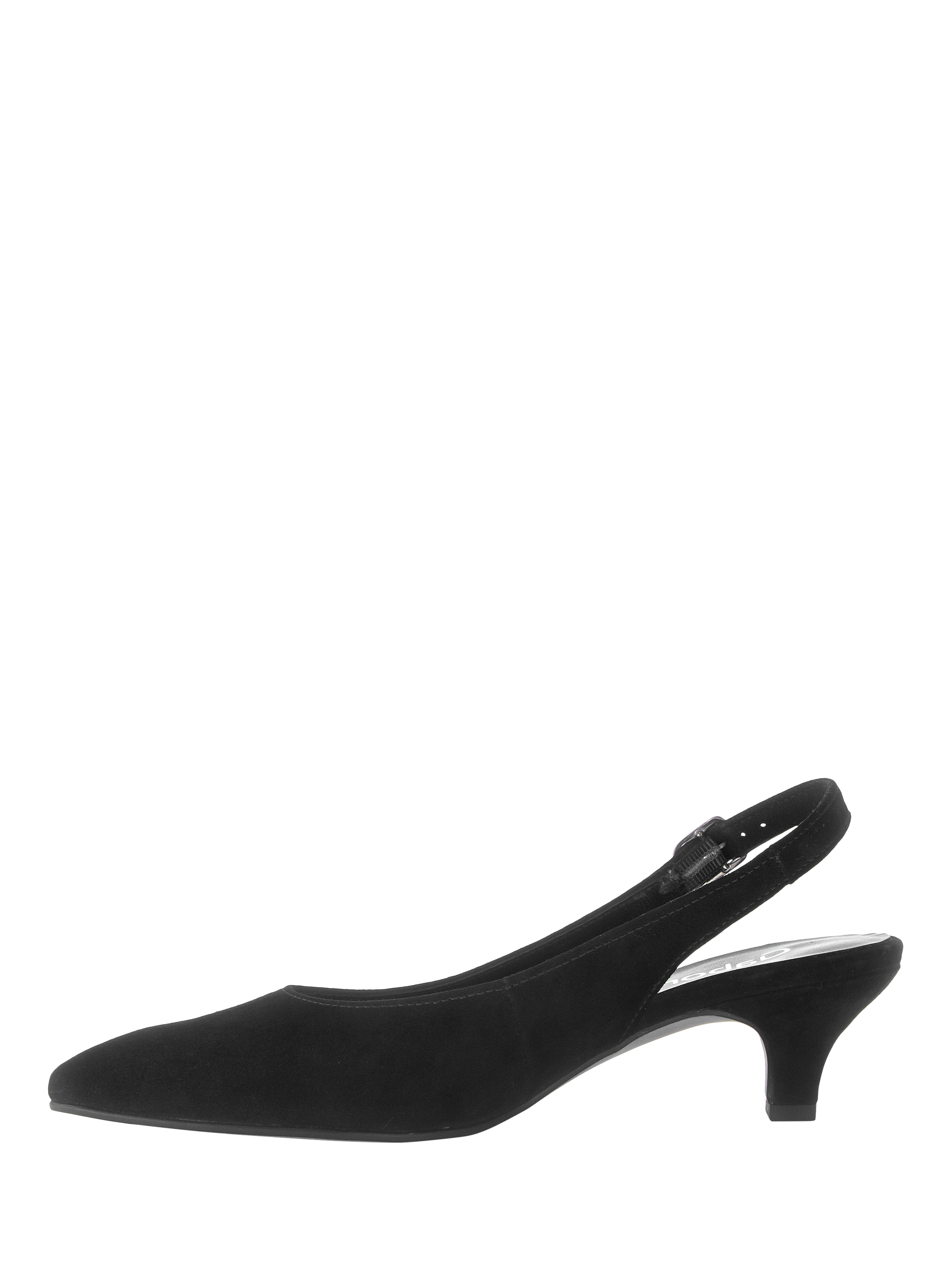 Product image 4 of 4, which shows Gabor Editor Slingback Kitten Heel Shoes, Black, 3