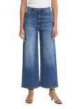 ICHI Twiggy Cropped Wide Leg Jeans, Medium Blue