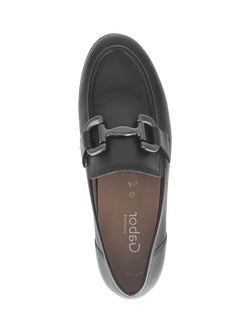 Gabor Dupri Wide Fit Leather Loafers - view 2, Black