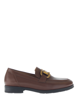 Gabor Dupri Wide Fit Leather Loafers, Brown