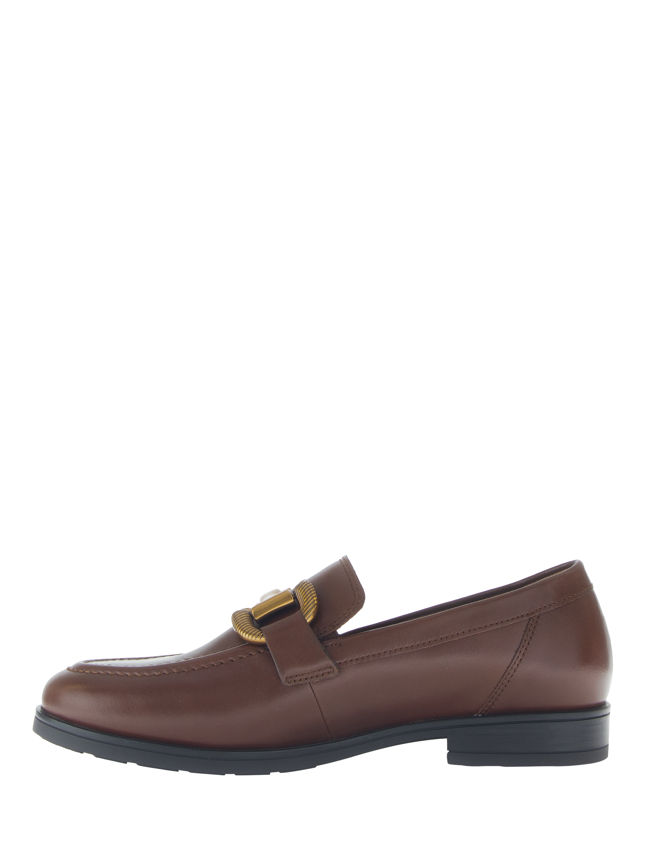 Product image 4 of 4, which shows Gabor Dupri Wide Fit Leather Loafers, Brown, 4.5