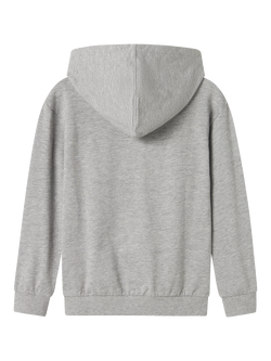 NAME IT Kids' Cotton Blend Pokémon Hooded Sweatshirt - view 2, Grey Melange