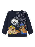 NAME IT Kids' Cotton Paw Patrol Crew Neck Sweatshirt, Navy Blazer