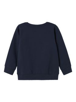 NAME IT Kids' Cotton Paw Patrol Crew Neck Sweatshirt, Navy Blazer - view 2, Navy Blazer