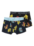NAME IT Kids' Cotton Pokémon Boxer Shorts, Pack of 2, Black