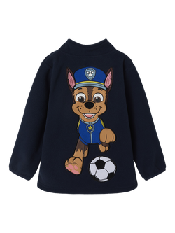 NAME IT Kids' Fleece Paw Patrol Zipped Sweatshirt, Navy Blazer - view 2, Navy Blazer