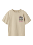 NAME IT Kids' Cotton Short Sleeved Hello Kitty Kuromi T-Shirt, Peyote