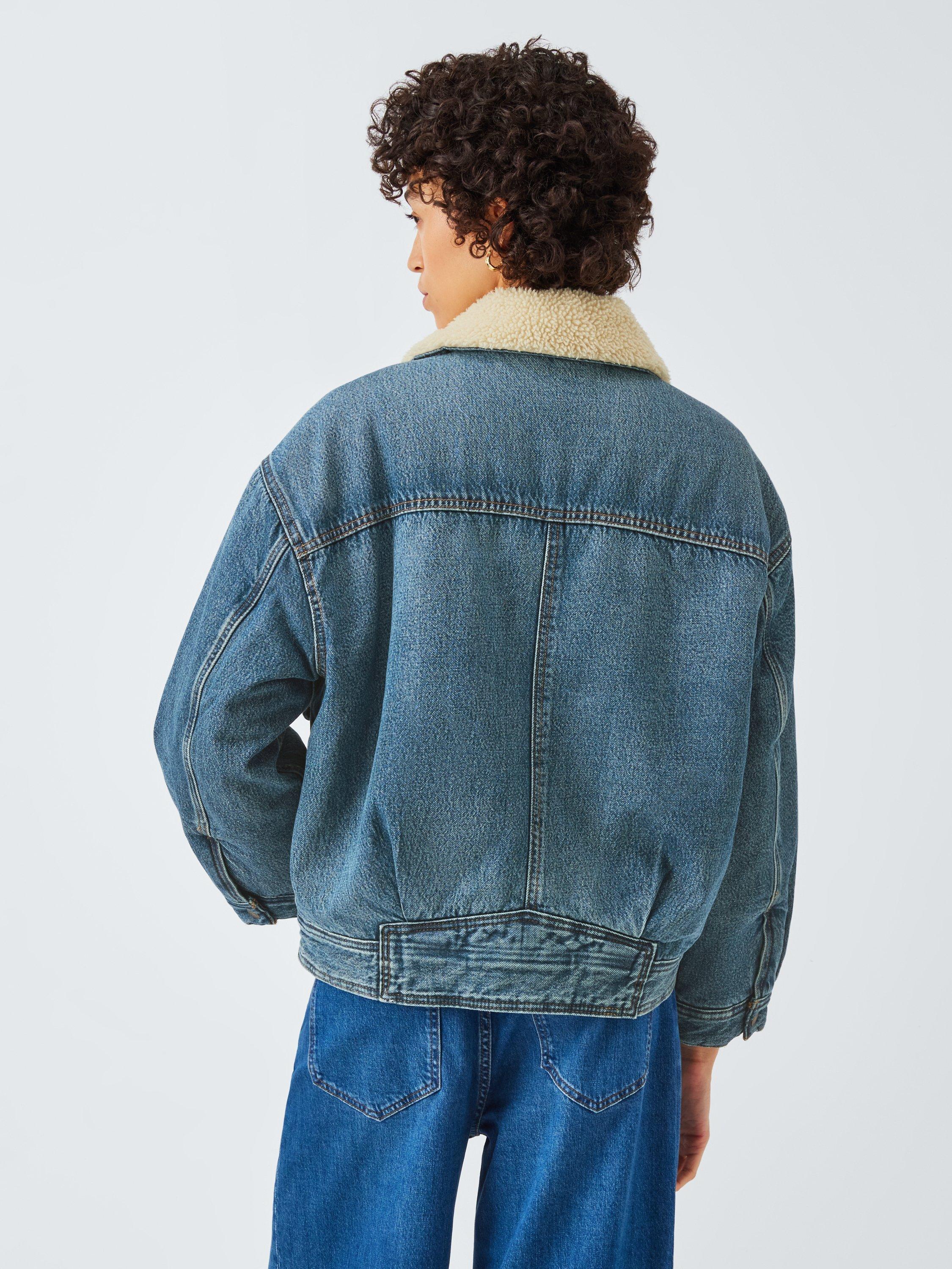 Product image 2 of 6, which shows Levi's Sherpa Denim Bomber Jacket, Turning Heads, M