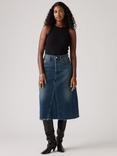 Levi's Deacon High Rise Denim Midi Skirt