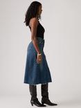 Levi's Deacon High Rise Denim Midi Skirt