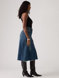 Levi's Deacon High Rise Denim Midi Skirt - view 2, Hinged Heart