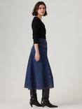 Levi's Yoked High Rise Cotton Western Midi Skirt