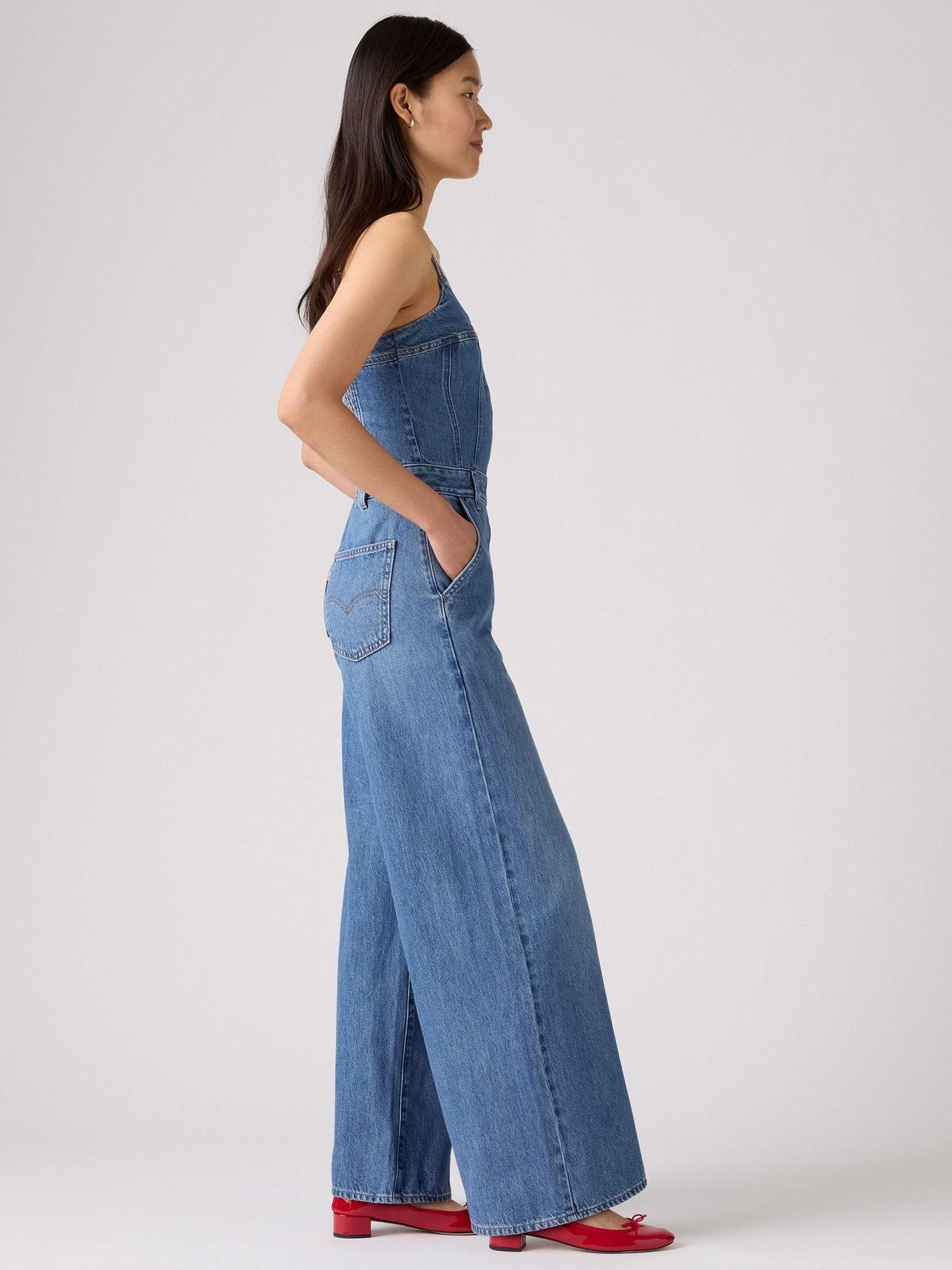 Product image 2 of 3, which shows Levi's Bustier Wide Leg Sleeveless Cotton Denim Jumpsuit, Vintage Vibe, XS