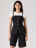 Levi's Tailored Cotton Denim Bustier Vest Top