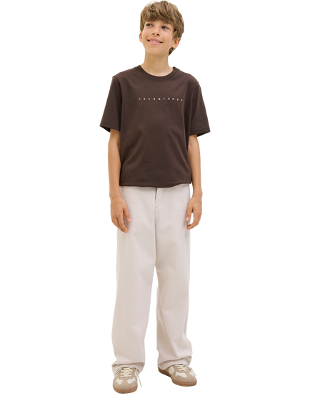 Jack & Jones Kids' Cotton Blend Straight Chinos, Moonbeam, Moonbeam