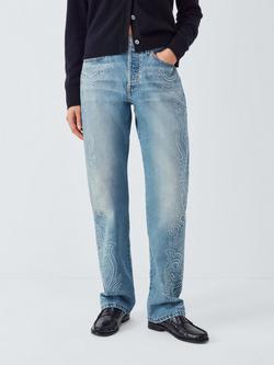 Levi's Curve 501 Diamante Straight Jeans, Denim Venom, Denim Venom