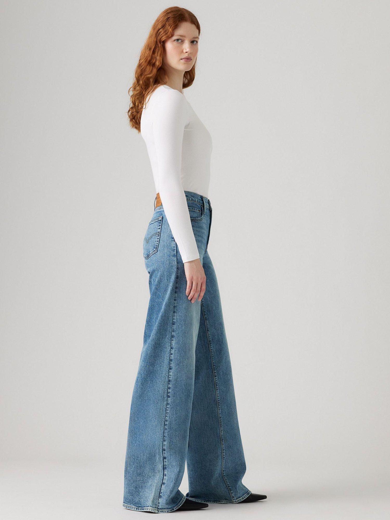 Product image 2 of 4, which shows Levi's 728 High Rise Wide-Leg Cotton Denim Jeans, Sweet Success, W24/L32