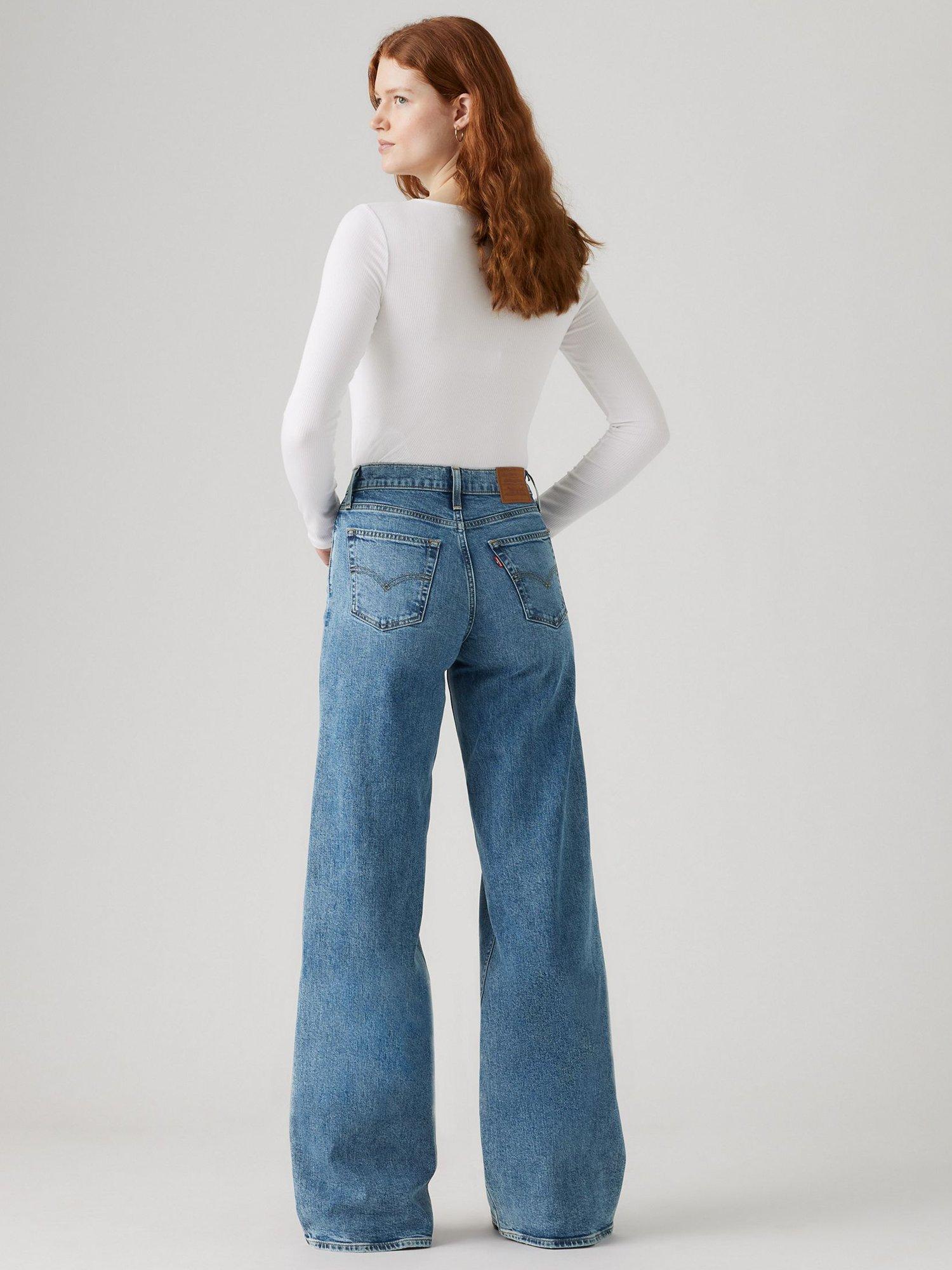 Product image 3 of 4, which shows Levi's 728 High Rise Wide-Leg Cotton Denim Jeans, Sweet Success, W24/L32