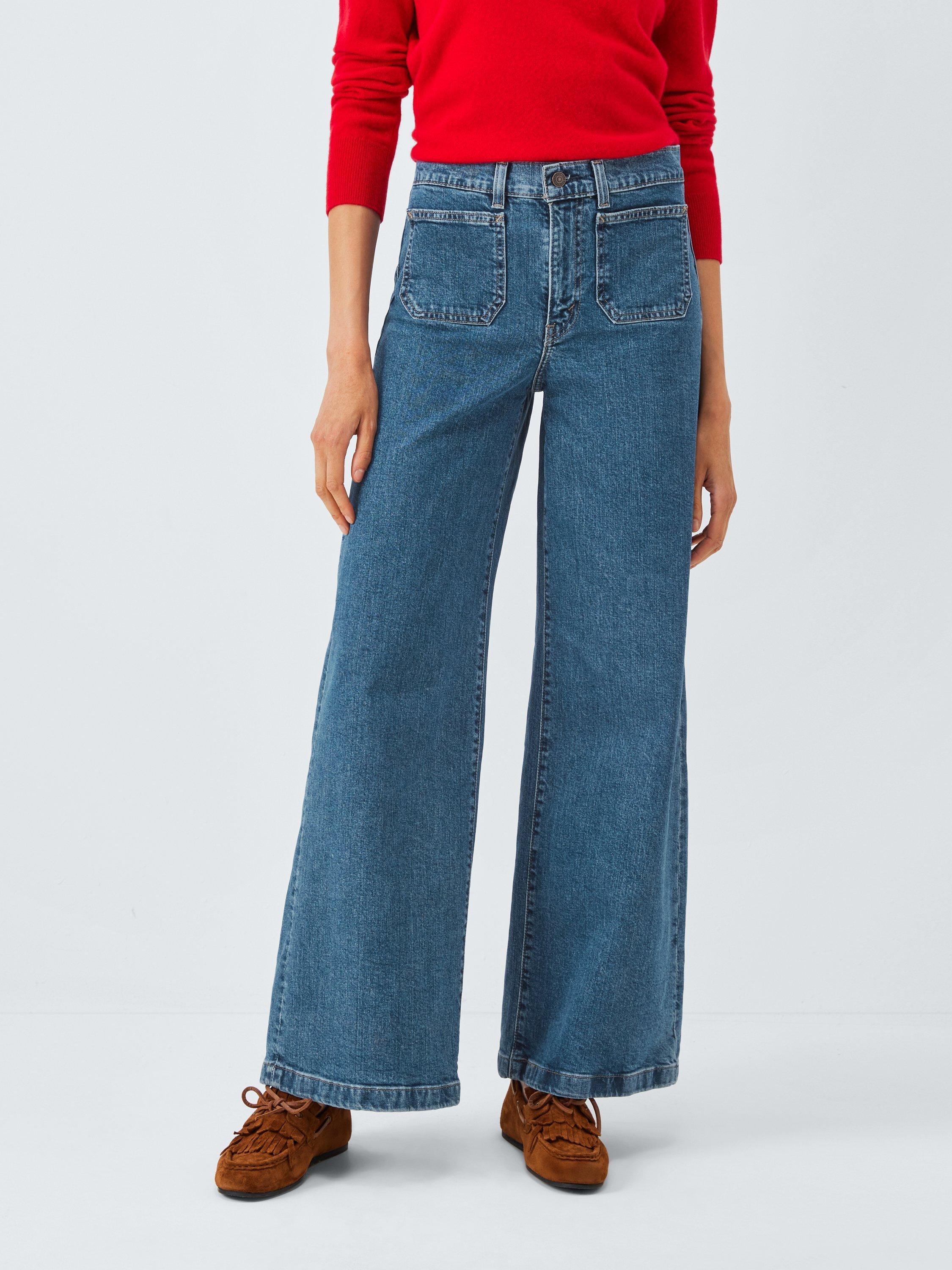 Product image 1 of 6, which shows Levi's 728 High Rise Tailored Wide Leg Jeans, Mosey Mid Stone, W24/L32