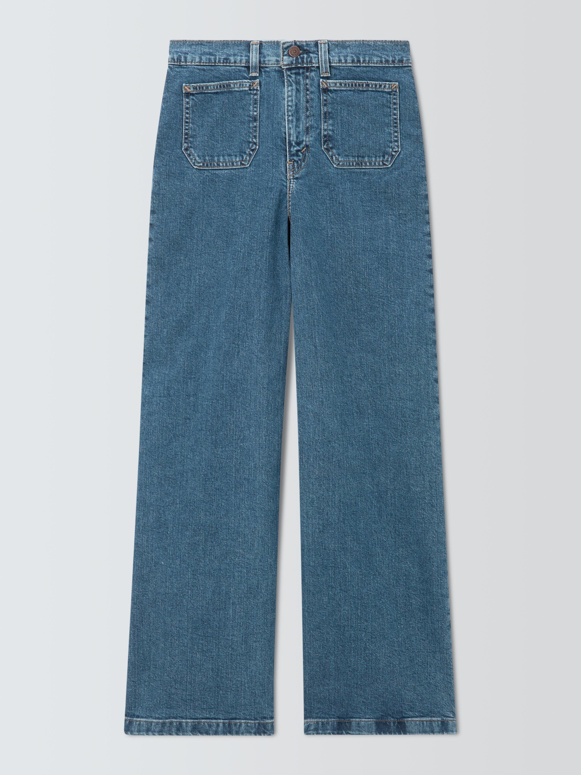 Product image 4 of 6, which shows Levi's 728 High Rise Tailored Wide Leg Jeans, Mosey Mid Stone, W24/L32
