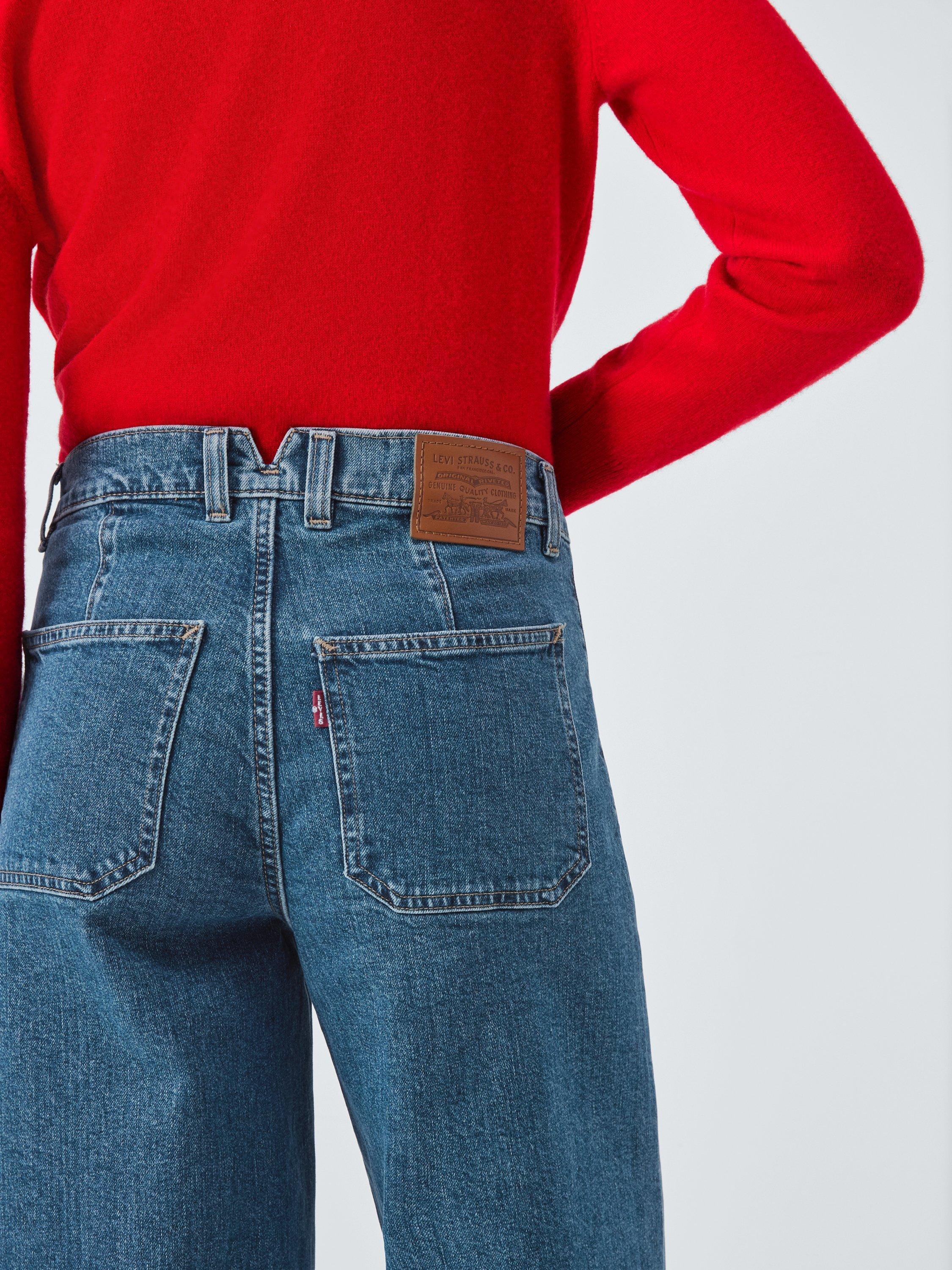 Product image 6 of 6, which shows Levi's 728 High Rise Tailored Wide Leg Jeans, Mosey Mid Stone, W24/L32