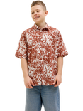 Jack & Jones Joshua Cotton Short Sleeved Shirt, Arabian Spice