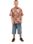 Jack & Jones Joshua Cotton Short Sleeved Shirt, Arabian Spice